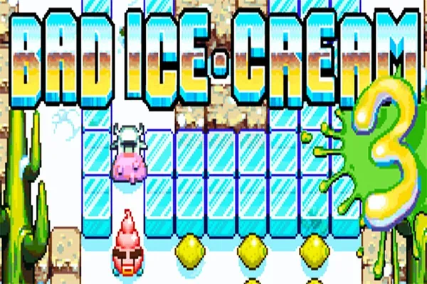 Colorful icy puzzle gameplay from Bad Ice Cream 3 with new characters